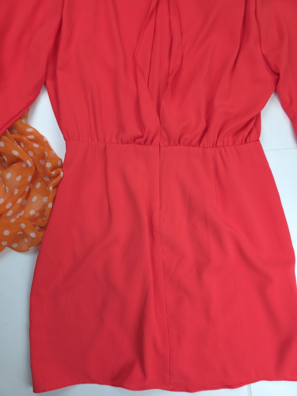 Amanda Uprichard Red Coral Dress Sz L - Picture 11 of 11